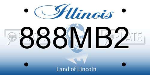 888MB2 Illinois License Plate