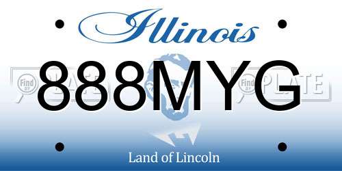 888MYG Illinois License Plate