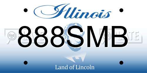 888SMB Illinois License Plate