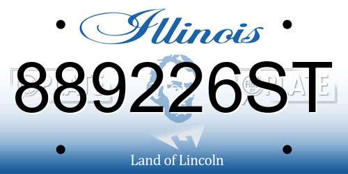 889226ST Illinois License Plate