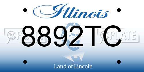 8892TC Illinois License Plate