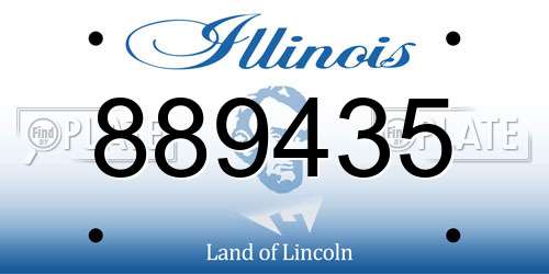 889435 Illinois License Plate