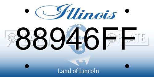 88946FF Illinois License Plate