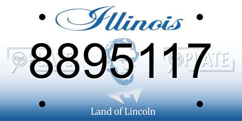 8895117 Illinois License Plate