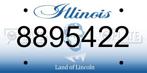 8895422 Illinois License Plate