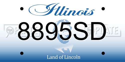 8895SD Illinois License Plate