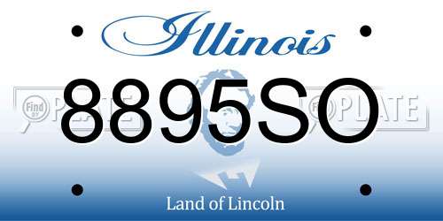 8895SO Illinois License Plate