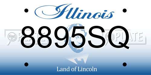 8895SQ Illinois License Plate