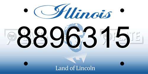 8896315 Illinois License Plate