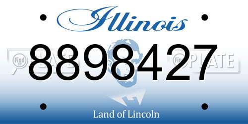 8898427 Illinois License Plate