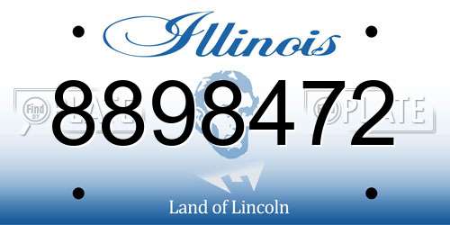 8898472 Illinois License Plate