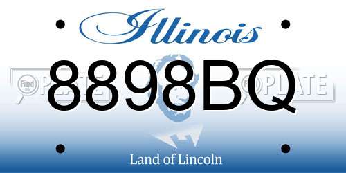 8898BQ Illinois License Plate