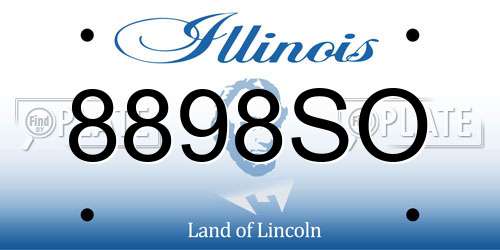 8898SO Illinois License Plate