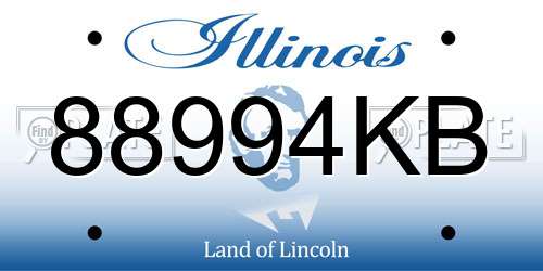 88994KB Illinois License Plate