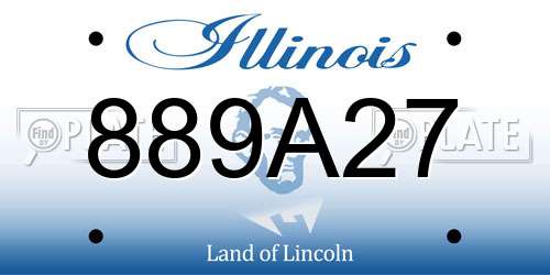 889A27 Illinois License Plate