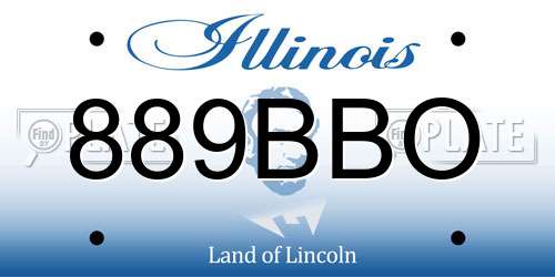 889BBO Illinois License Plate