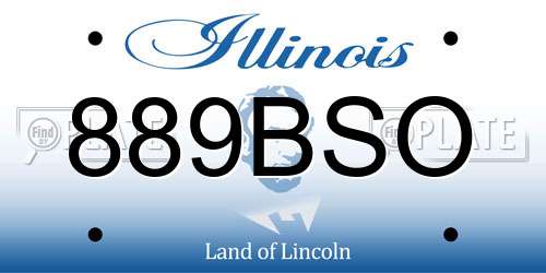 889BSO Illinois License Plate