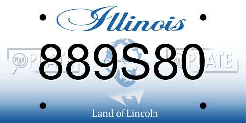 889S80 Illinois License Plate