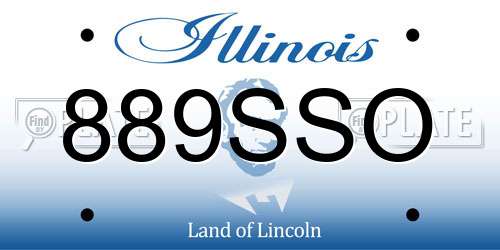 889SSO Illinois License Plate
