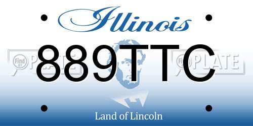 889TTC Illinois License Plate