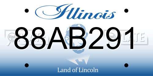 88AB291 Illinois License Plate