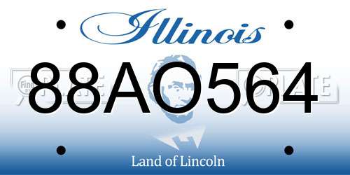 88AO564 Illinois License Plate