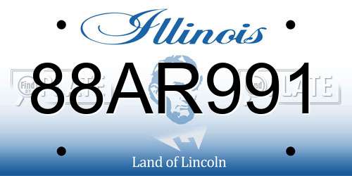 88AR991 Illinois License Plate