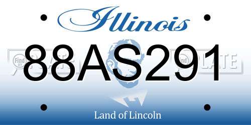88AS291 Illinois License Plate