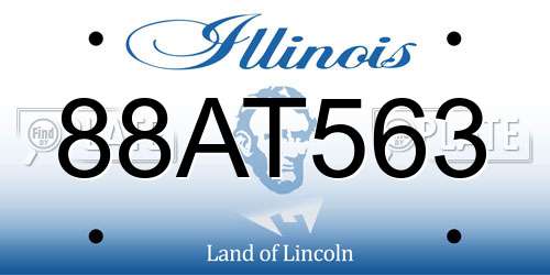 88AT563 Illinois License Plate