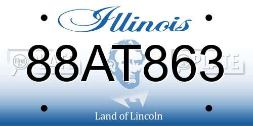 88AT863 Illinois License Plate