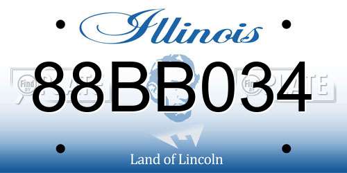 88BB034 Illinois License Plate