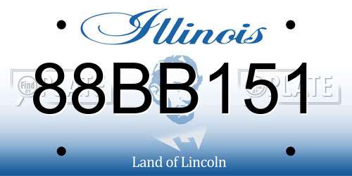 88BB151 Illinois License Plate