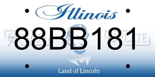 88BB181 Illinois License Plate