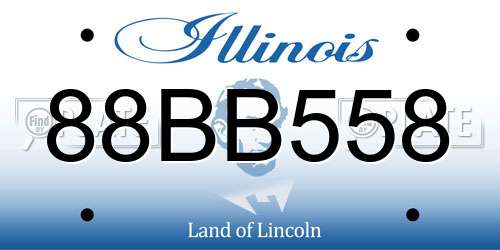 88BB558 Illinois License Plate