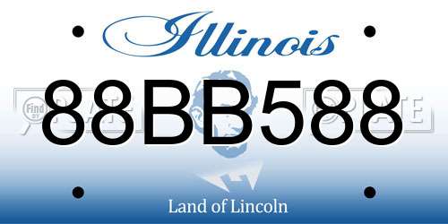 88BB588 Illinois License Plate