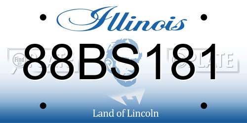 88BS181 Illinois License Plate