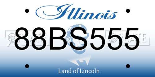 88BS555 Illinois License Plate
