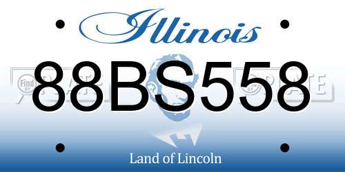 88BS558 Illinois License Plate