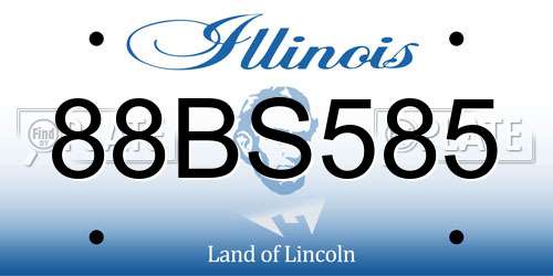88BS585 Illinois License Plate