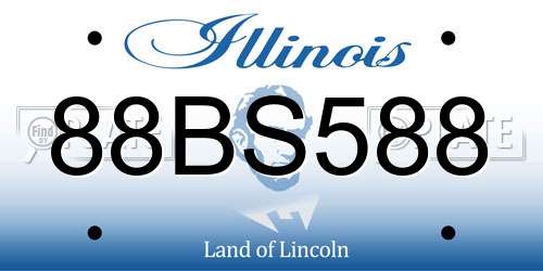 88BS588 Illinois License Plate