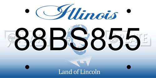 88BS855 Illinois License Plate