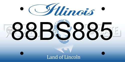 88BS885 Illinois License Plate