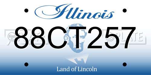 88CT257 Illinois License Plate