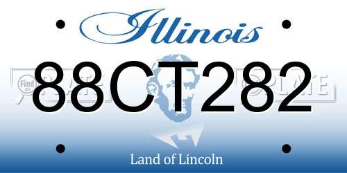 88CT282 Illinois License Plate