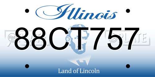 88CT757 Illinois License Plate
