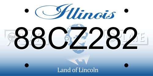 88CZ282 Illinois License Plate