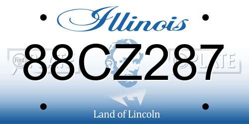 88CZ287 Illinois License Plate