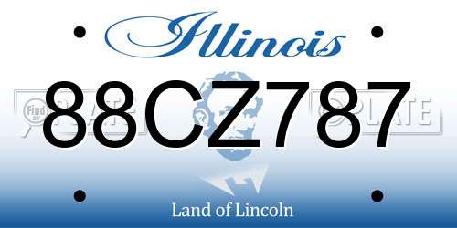 88CZ787 Illinois License Plate