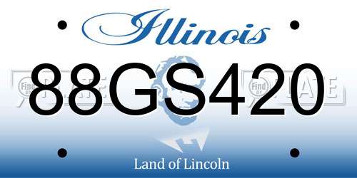 88GS420 Illinois License Plate