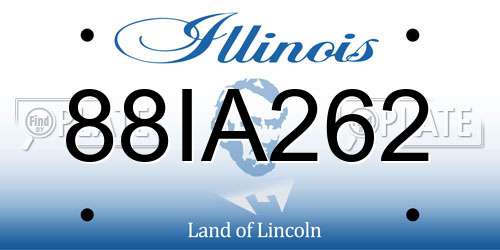 88IA262 Illinois License Plate